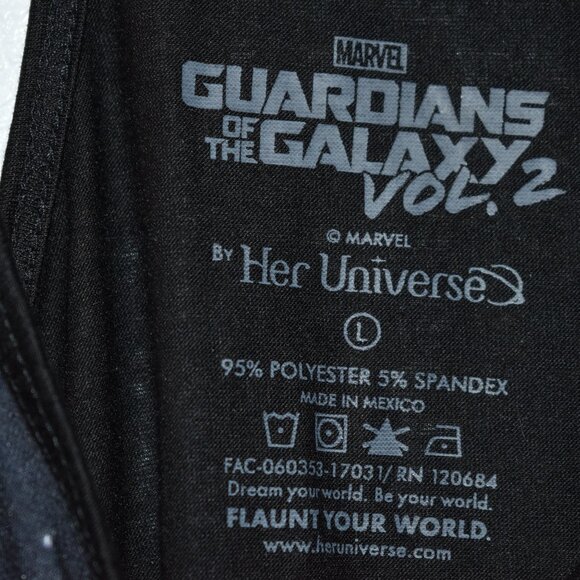 Marvel Guardians of the Galaxy Black Stretch Tank Top Peter Quill New Hot Topic - Picture 7 of 12